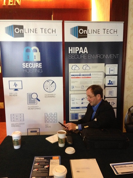 Online Tech's Bill Ryan at IHIMA - Exhibiting HIPAA Hosting Solutions